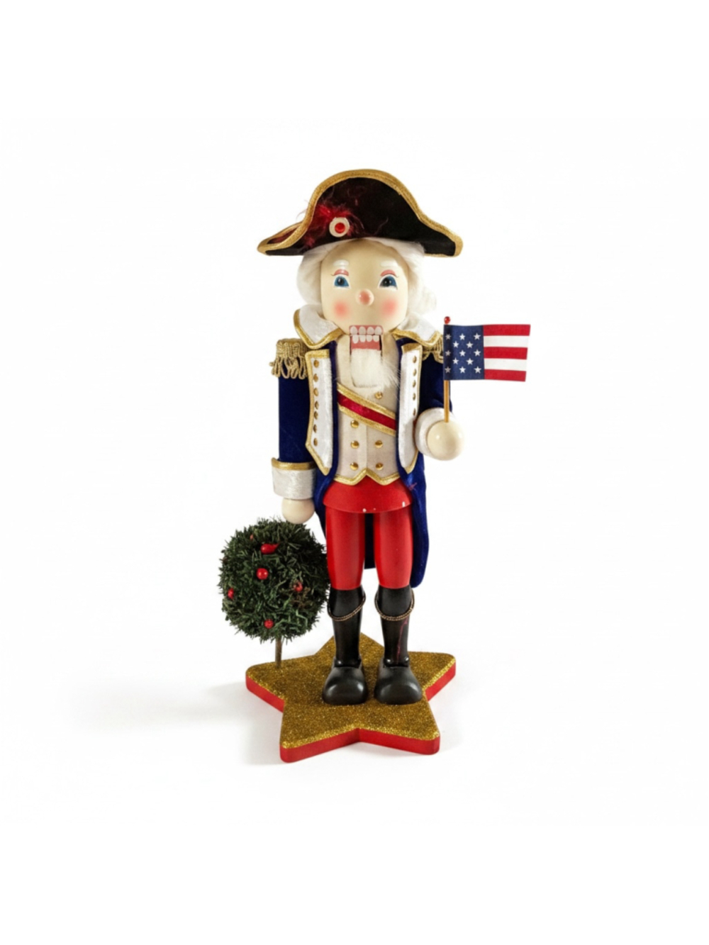 Vintage Bombay Company George Washington Nutcracker Wood Patriotic Historical
